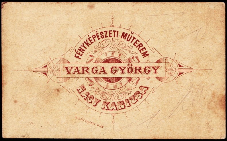 Varga György fényképészeti műterme.