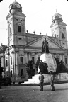 Kossuth tér, Kossuth szobor (Margó Ede, Pongrácz Szigfrid 1914.), Református Nagytemplom.