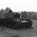A szovjet hadsereg KV-1 típusú nehéz harckocsija.