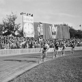 Üllői út, FTC stadion, kerékpár verseny a Ferencváros - Újpest (4:3) Népszava serleg döntő mérkőzés szünetében.