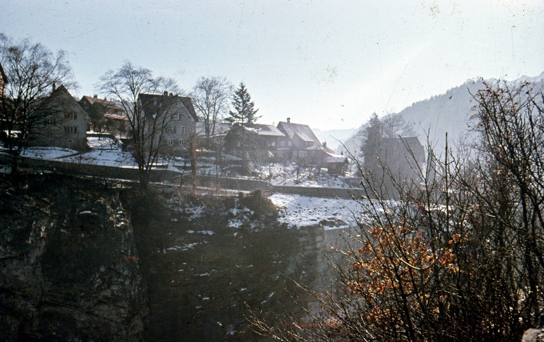 a Veitskapfgasse házai a Tschitscher-Schloss felől nézve.