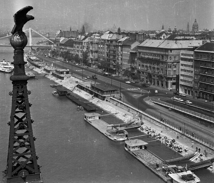 Belgrád rakpart a Szabadság hídról.