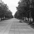 Kelet-Berlin, Unter den Linden, távolban a Brandenburgi kapu.