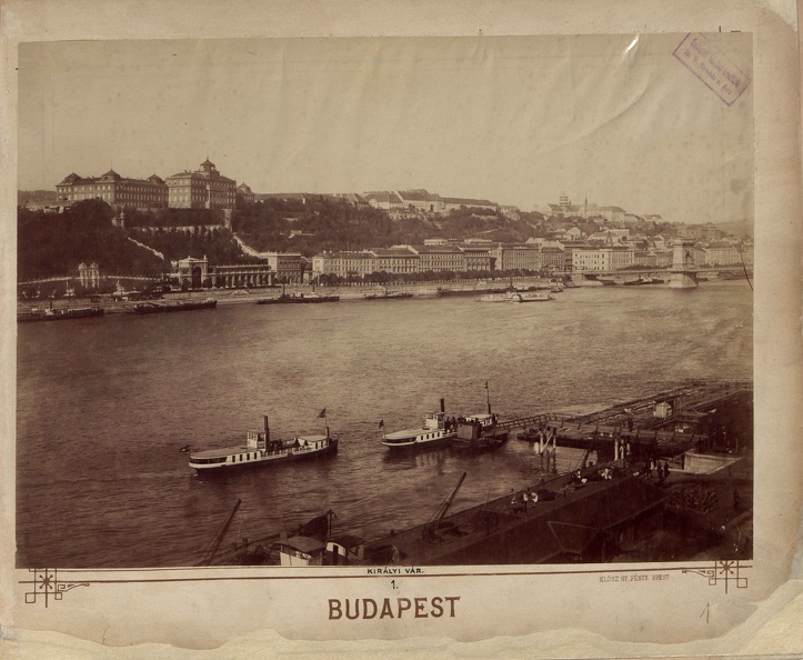 "A Duna budai oldala a Budai Várral. A felvétel 1890 után készült." A kép forrását kérjük így adja meg: Fortepan / Budapest Főváros Levéltára. Levéltári jelzet: HU.BFL.XV.19.d.1.07.001
