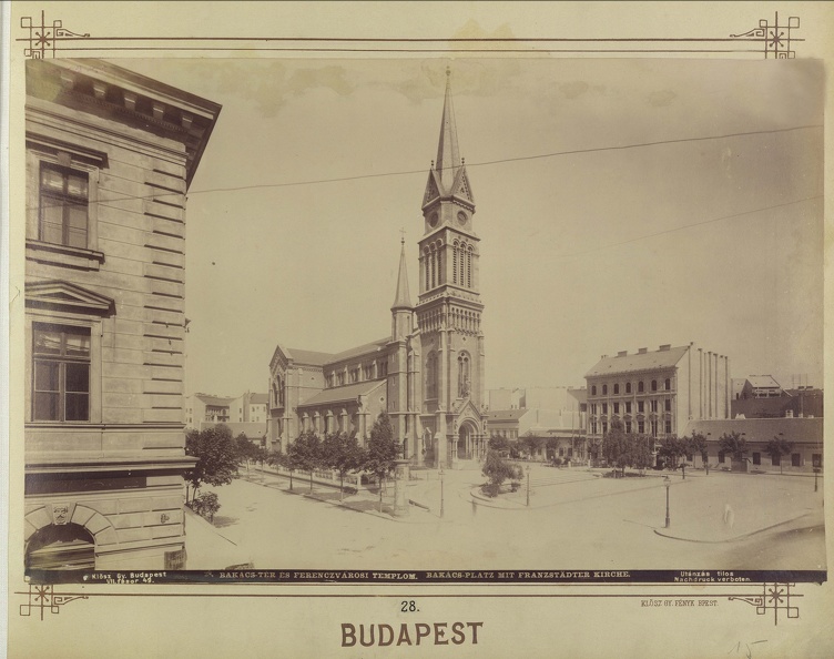 "Assisi Szent Ferenc-templom épülete. A felvétel 1890 után készült." A kép forrását kérjük így adja meg: Fortepan / Budapest Főváros Levéltára. Levéltári jelzet: HU.BFL.XV.19.d.1.07.029