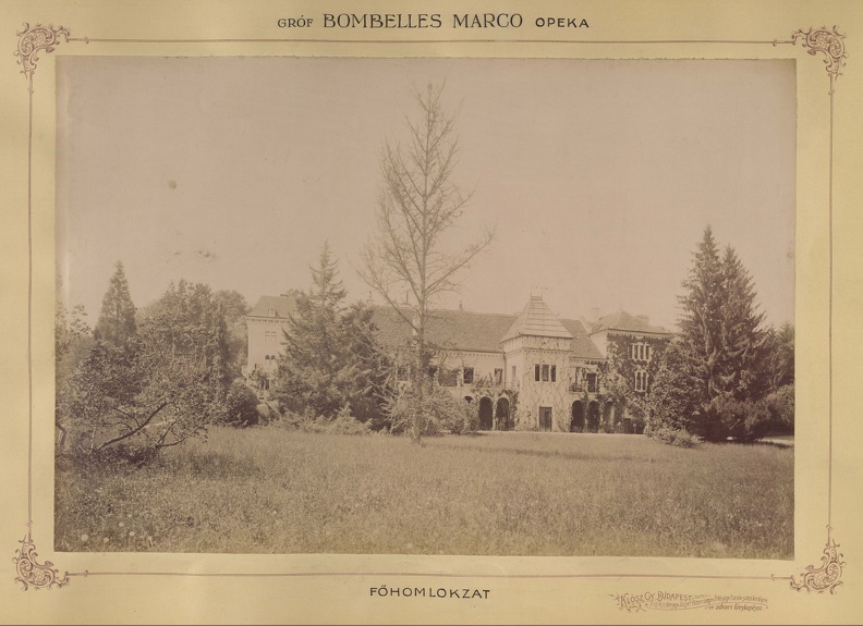 Marco Bombelles gróf kastélya (Opeka-kastély). A felvétel 1895-1899 között készült. A kép forrását kérjük így adja meg: Fortepan / Budapest Főváros Levéltára. Levéltári jelzet: HU.BFL.XV.19.d.1.11.024