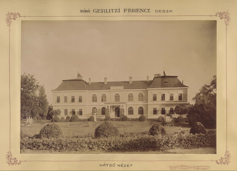 Gerliczy-kastély. A felvétel 1895-1899 között készült. A kép forrását kérjük így adja meg: Fortepan / Budapest Főváros Levéltára. Levéltári jelzet: HU.BFL.XV.19.d.1.11.209