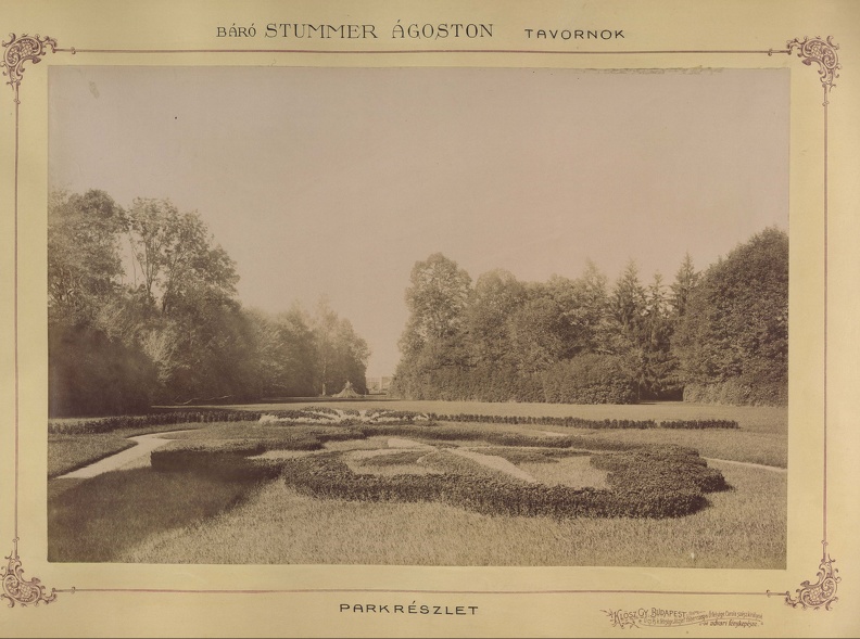 "A Stummer-kastély parkrészlete. A felvétel 1895-1899 között készült." A kép forrását kérjük így adja meg: Fortepan / Budapest Főváros Levéltára. Levéltári jelzet: HU.BFL.XV.19.d.1.12.113