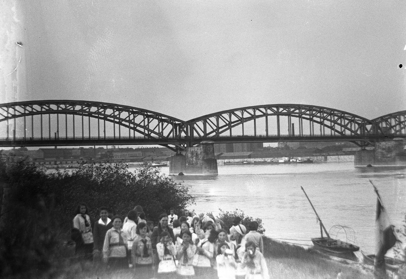 a Déli összekötő vasúti híd a Kopaszi gátról nézve.