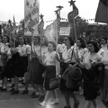 Hősök tere, a Vándor Kórus tagjai a május 1-i ünnepségen.