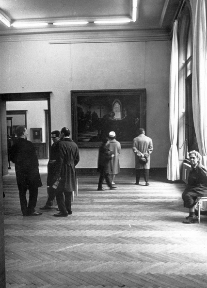 Kossuth Lajos tér 12., Magyar Nemzeti Galéria. Madarász Viktor Zrínyi és Frangepán a bécsújhelyi börtönben c. festménye.
